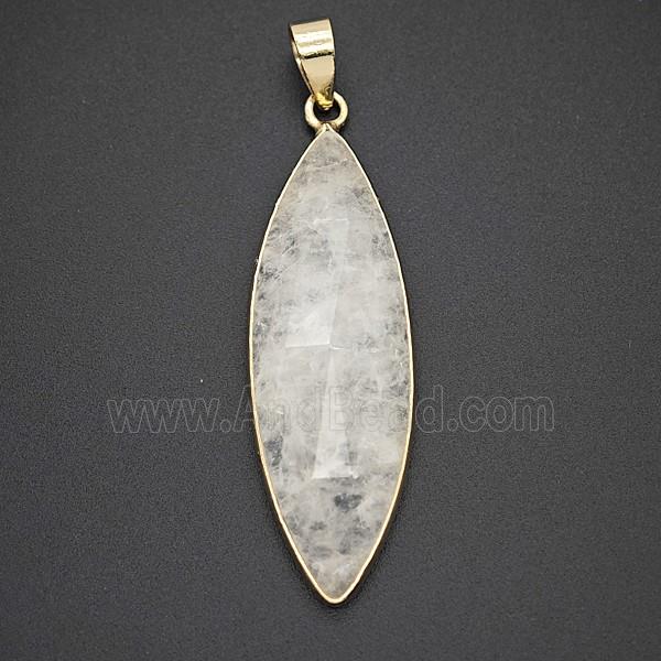Gemstone Pendant, Platinum Plated