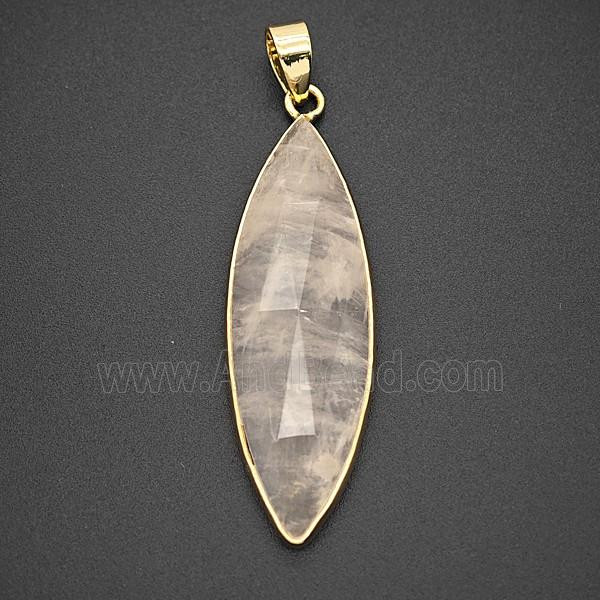 Gemstone Pendant, Platinum Plated