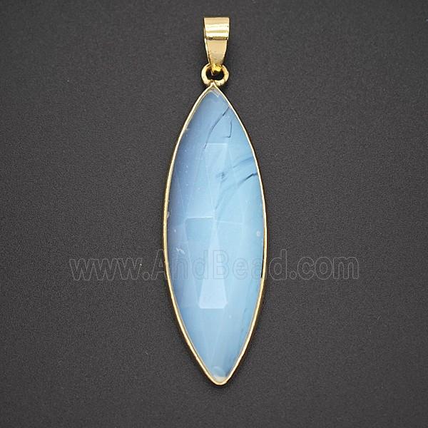 Gemstone Pendant, Platinum Plated