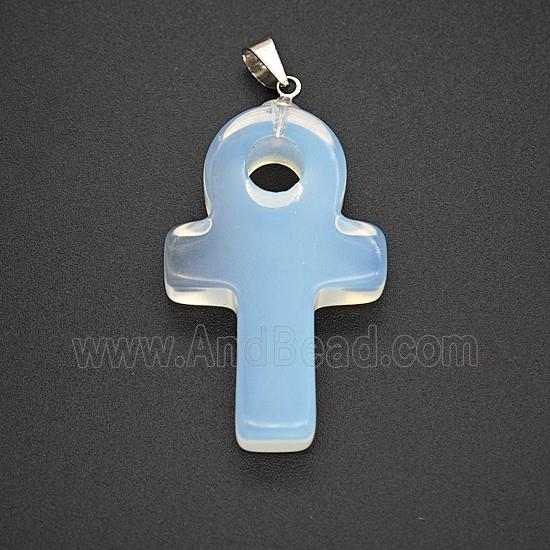 Gemstone Pendant, Platinum Plated