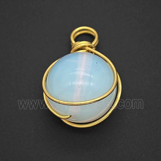 Gemstone Pendant, Platinum Plated