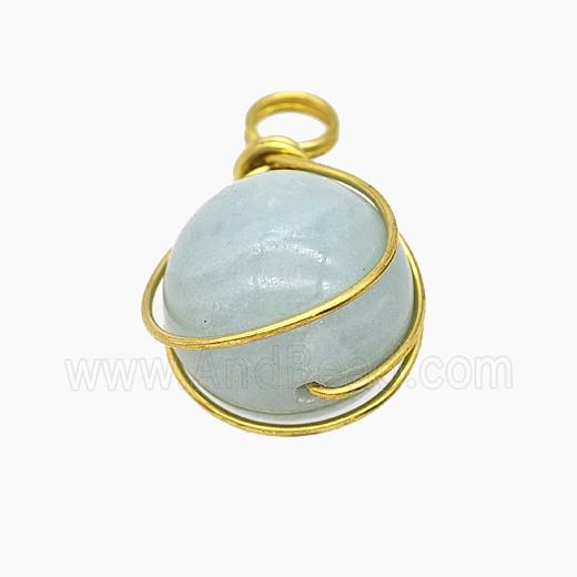 Gemstone Pendant, Platinum Plated