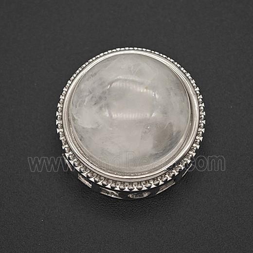 Gemstone Pendant, Platinum Plated