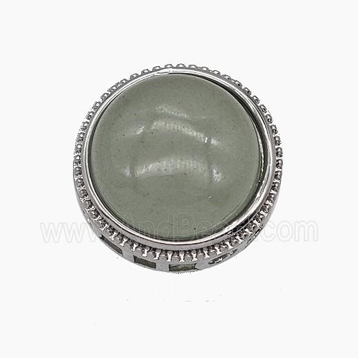 Gemstone Pendant, Platinum Plated