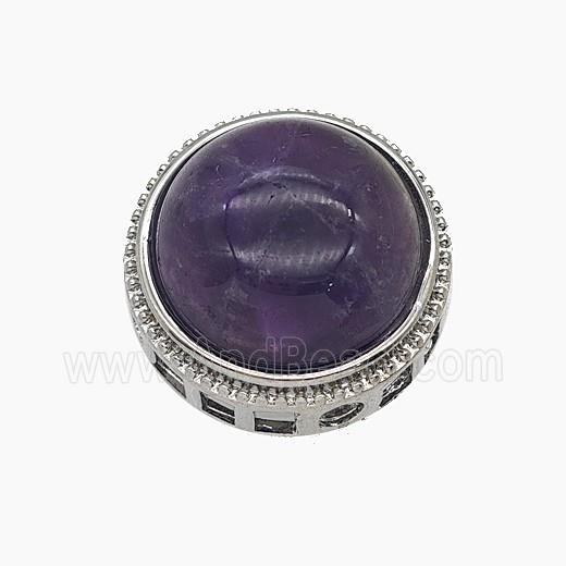 Gemstone Pendant, Platinum Plated