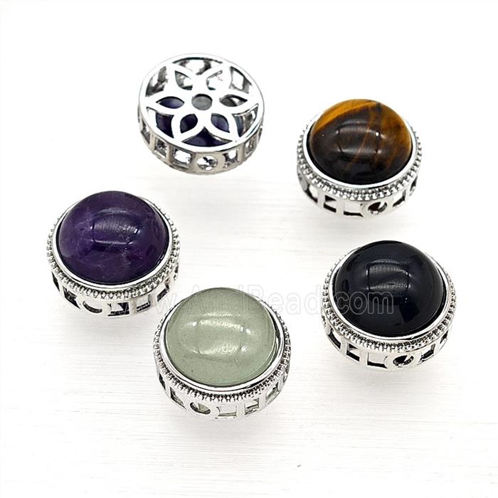 Gemstone Pendant, Platinum Plated