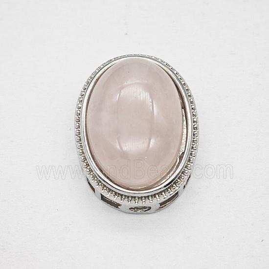 Gemstone Pendant, Antique Silver Plated