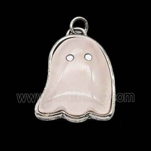 Gemstone Pendant, Antique Silver Plated