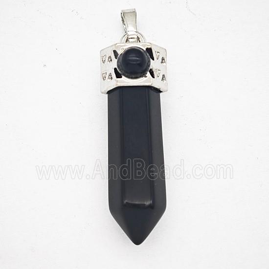 Gemstone Pendant, Antique Silver Plated