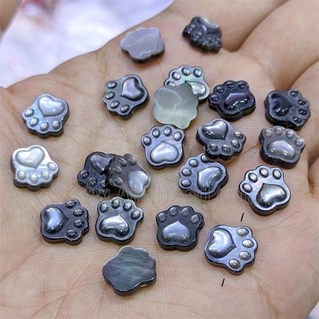 Black MOP Shell Paws Beads Dye