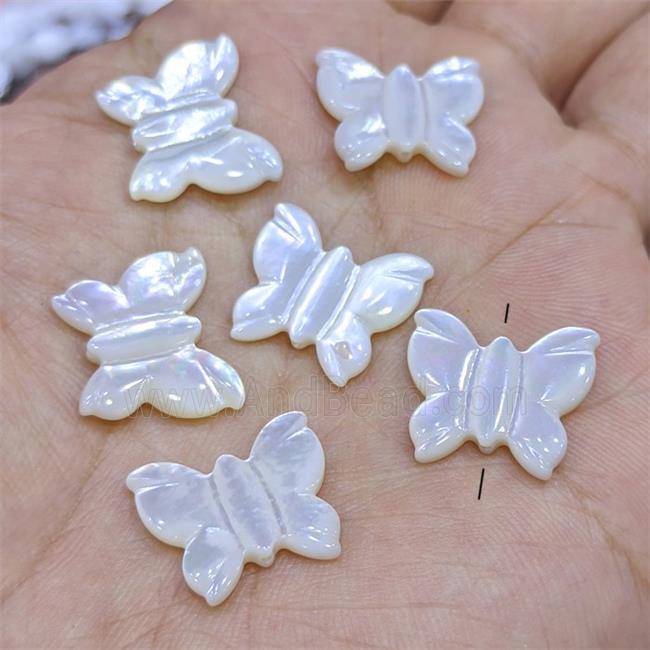 White MOP Shell Butterfly Beads