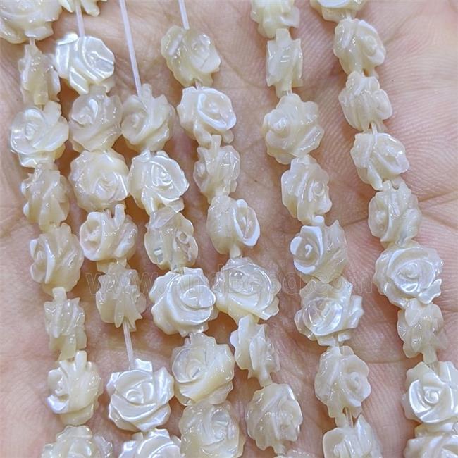 Coffee MOP Shell Flower Beads