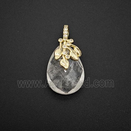 Clear Quartz Teardrop Pendant