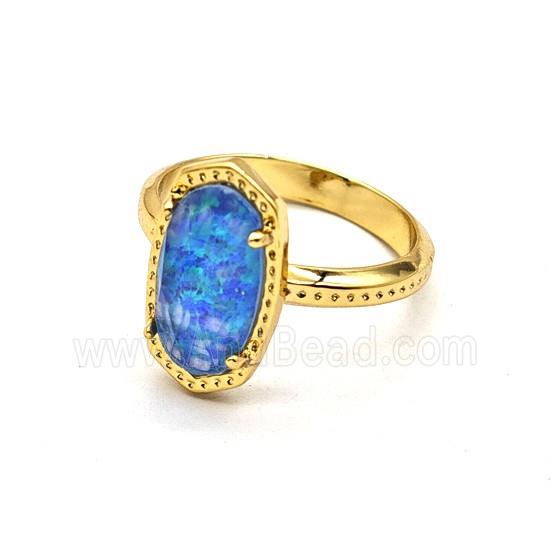 Gemstone Ring, Gold Plated