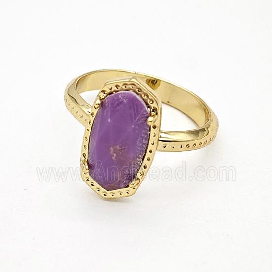 Gemstone Ring, Gold Plated