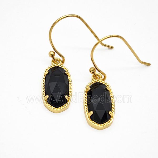 Gemstone Earring Hoop, Gold Plated