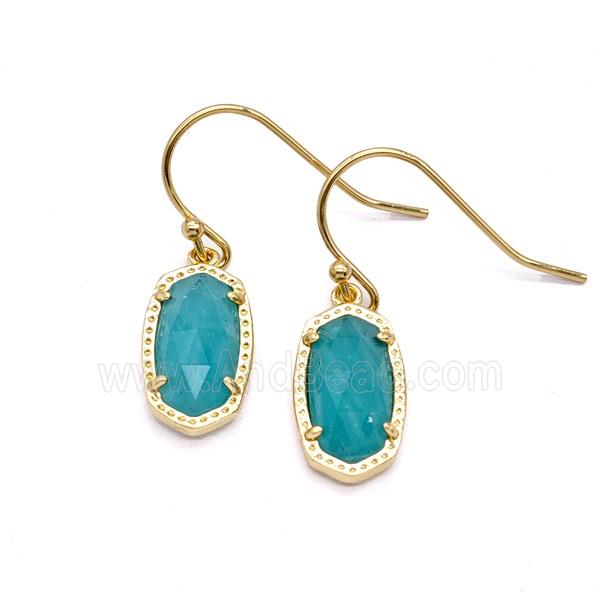 Gemstone Earring Hoop, Gold Plated