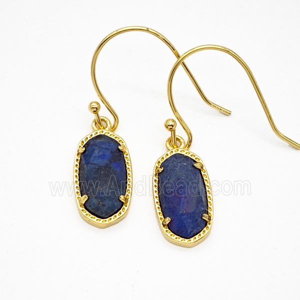 Gemstone Earring Hoop, Gold Plated
