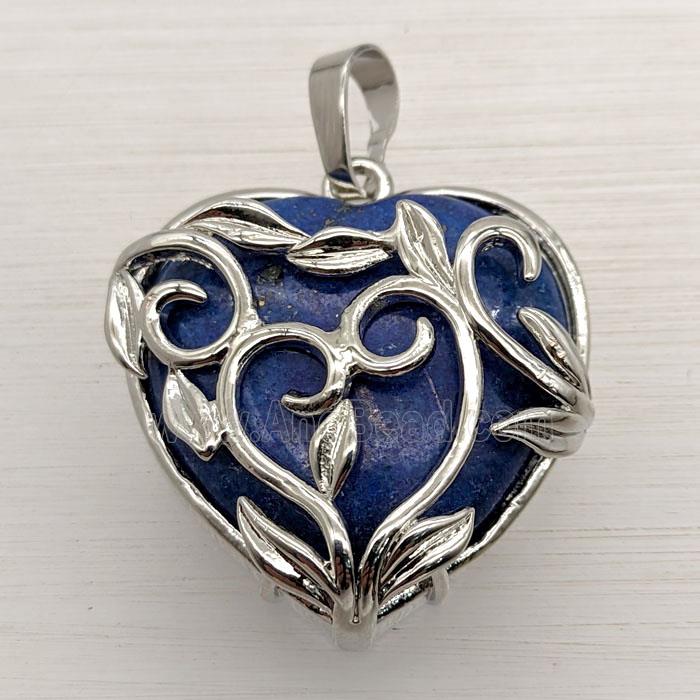 Blue Lapis Lazuli Heart Pendant