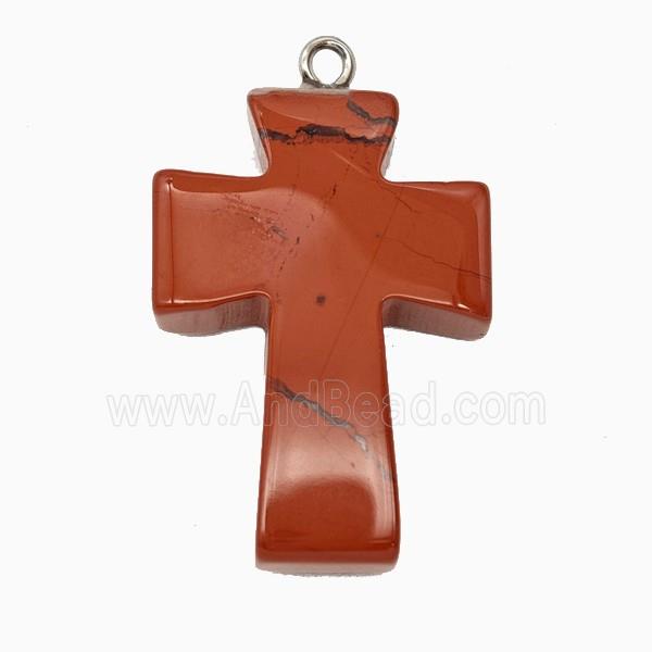 Red Jasper Cross Pendant