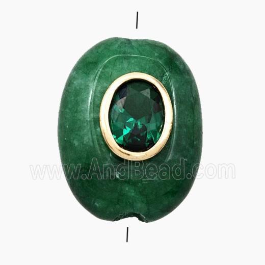 Gemstone Bead Pave Zircon