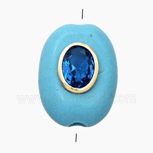 Gemstone Bead Pave Zircon