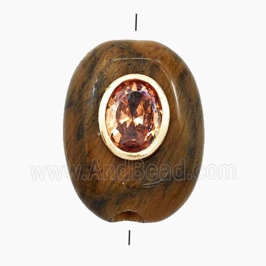 Gemstone Bead Pave Zircon
