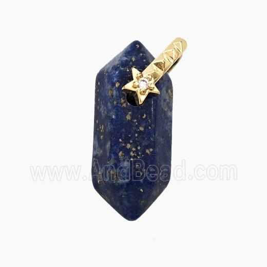 Blue Lapis Lazuli Bullet Pendant