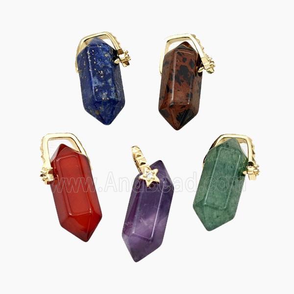 Gemstone Bead Pave Zircon