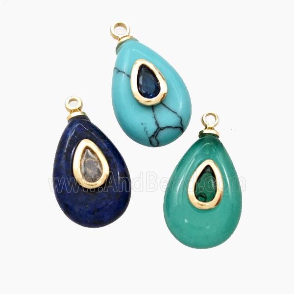 Gemstone Bead Pave Zircon