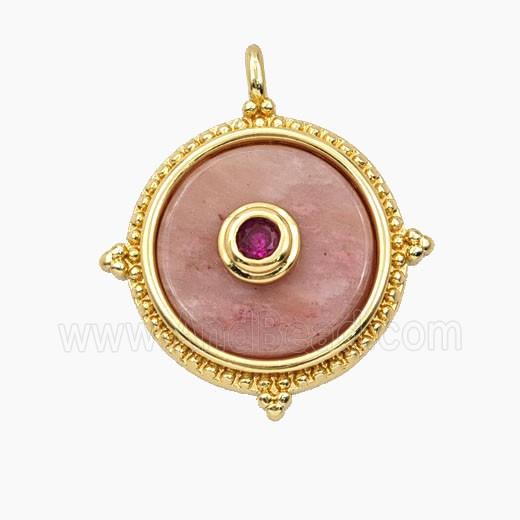 Gemstone Bead Pave Zircon