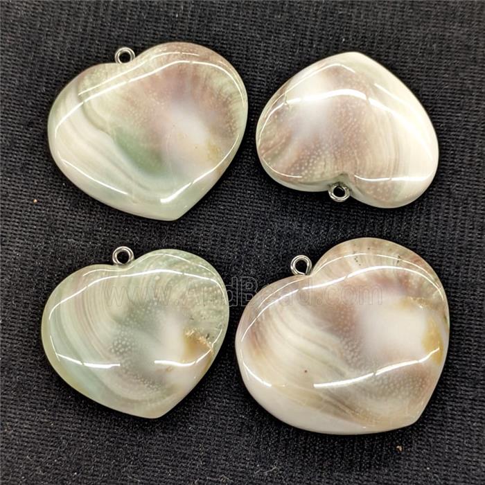Natural Sea Shell Heart Pendant