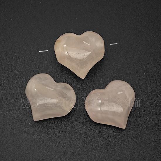 Pink Rose Quartz Heart Beads