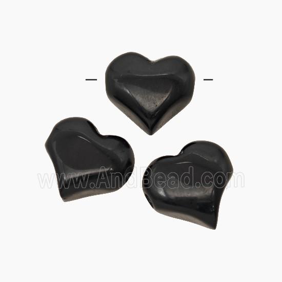 Black Obsidian Heart Beads