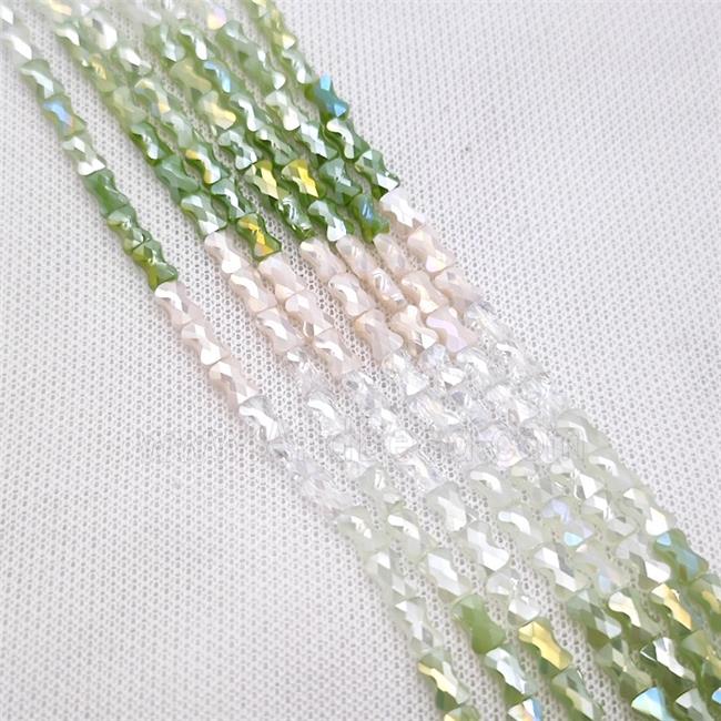 Crystal Glass Beads Bowknot Mixed Color