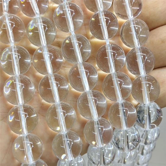 Clear Crystal Glass Beads Round Smooth