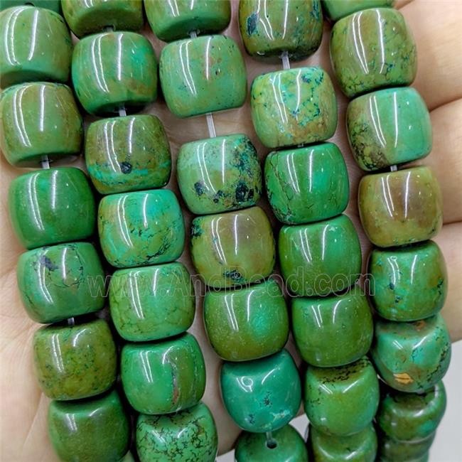 Sinkiang Turquoise Barrel Beads Green Dye