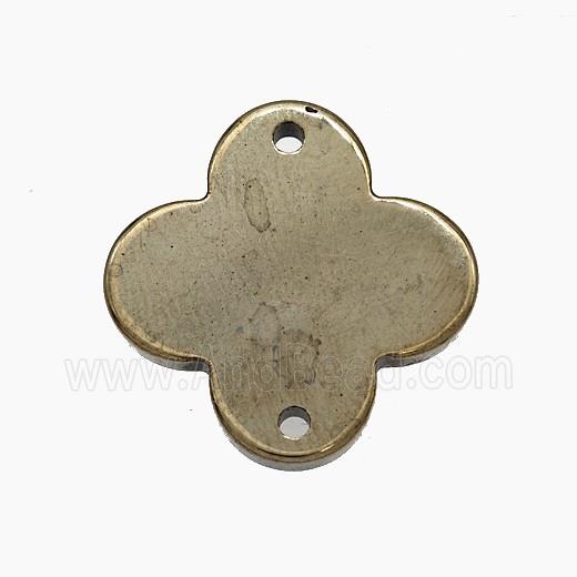 Hematite Clover Connector