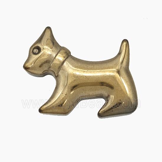 Hematite Dog Decoration No-Hole