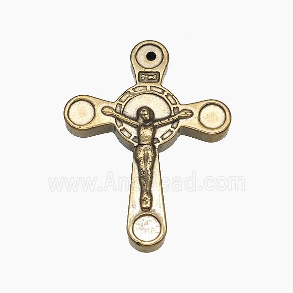 Hematite Jesus Cross Pendant