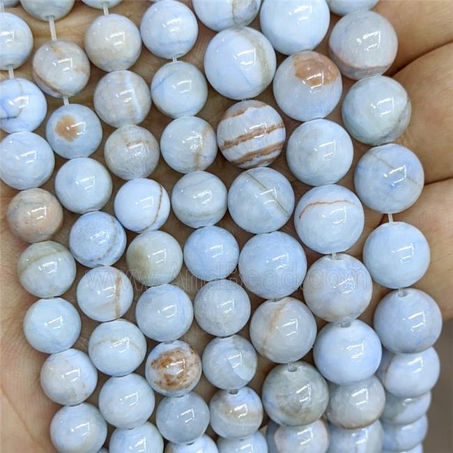 Blue Botswana Jade Beads Dye Smooth Round