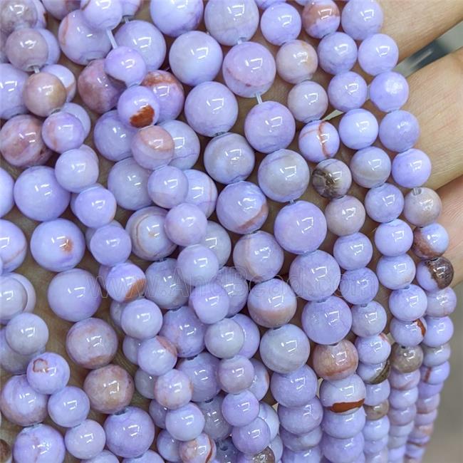Lavender Botswana Jade Beads Dye Smooth Round