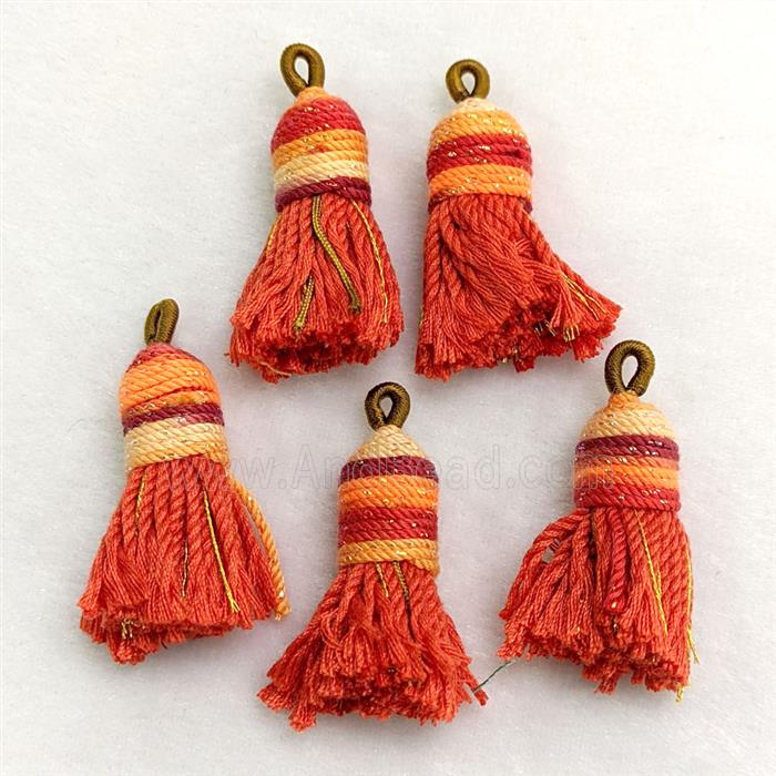 Red Cotton Cord Tassel Pendant