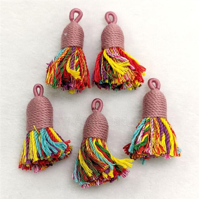 Cotton Cord Tassel Pendant Multicolor