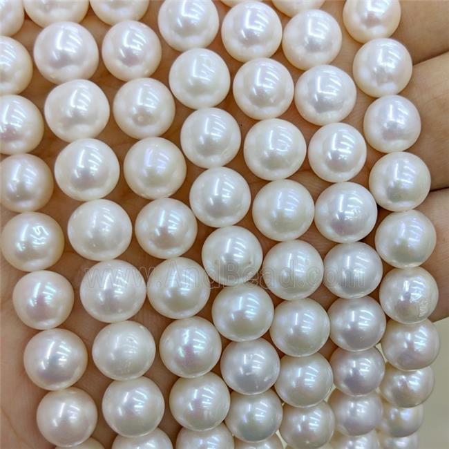 White Pearl Beads Smooth Round AAA-Grade
