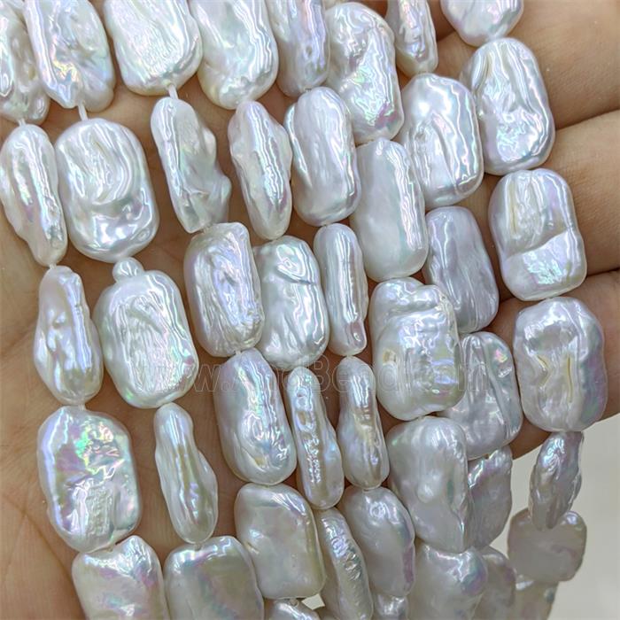 Baroque Style White Pearl Beads Freeform
