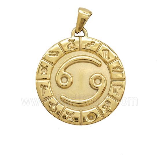 Stainless Steel Pendant, Gold Plated