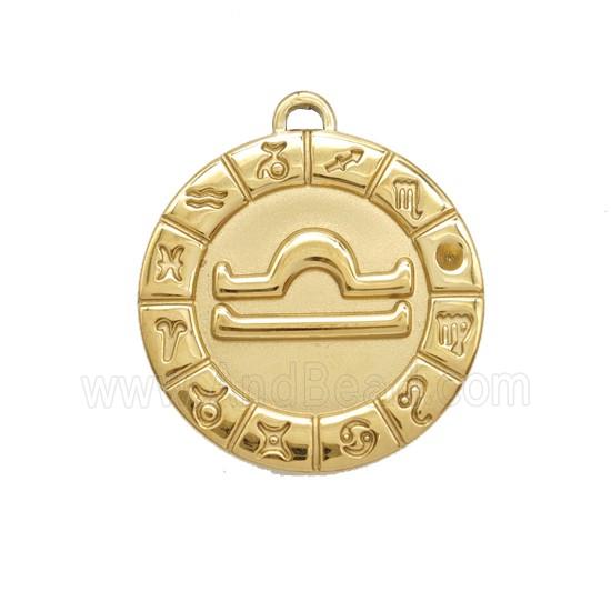 Stainless Steel Pendant, Gold Plated