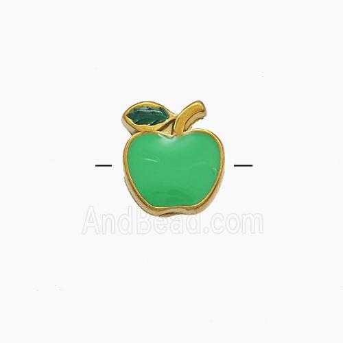 Enamel Stainless Steel Pendant, Gold Plated