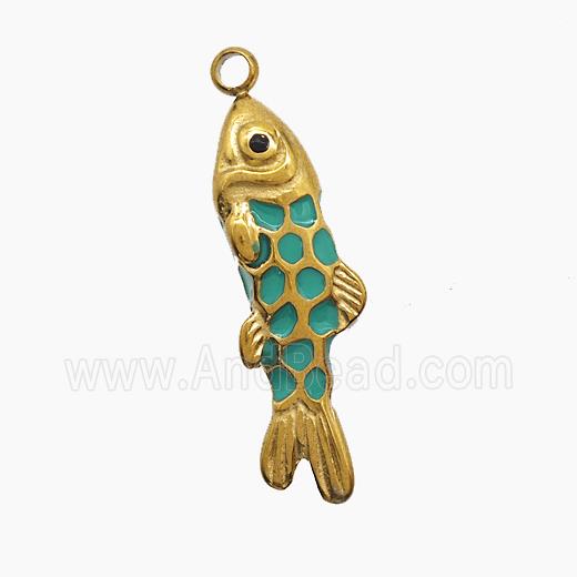 Stainless Steel Pendant, Gold plated